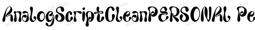 AnalogScriptCleanPERSONAL Personal字体转换